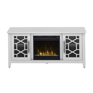Clarion 54 in. Media Console Electric Fireplace in White