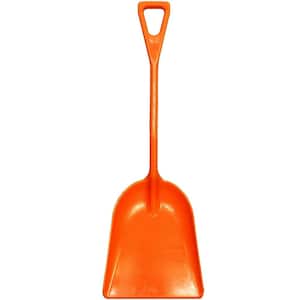 Bigfoot 38 in. Plastic Handle and 25 in. Plastic Blade-Pusher Snow Shovel  with Double Wide and Shock Absorbing D-Grip 1680-1 - The Home Depot