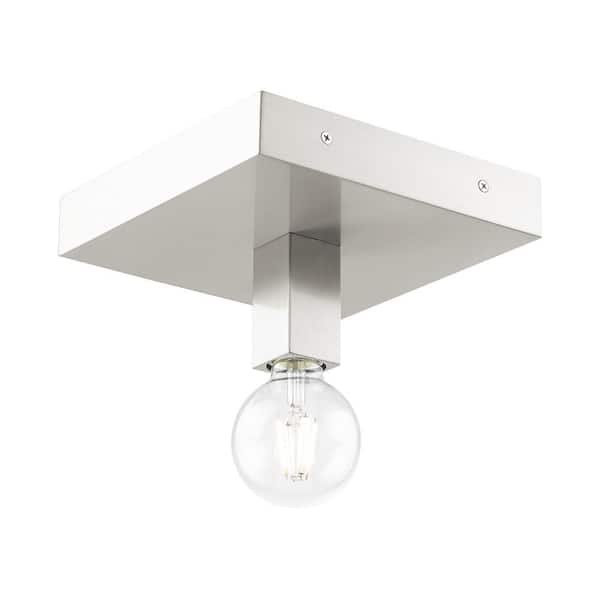 AVIANCE LIGHTING Brentview 1 Light Brushed Nickel Flush Mount