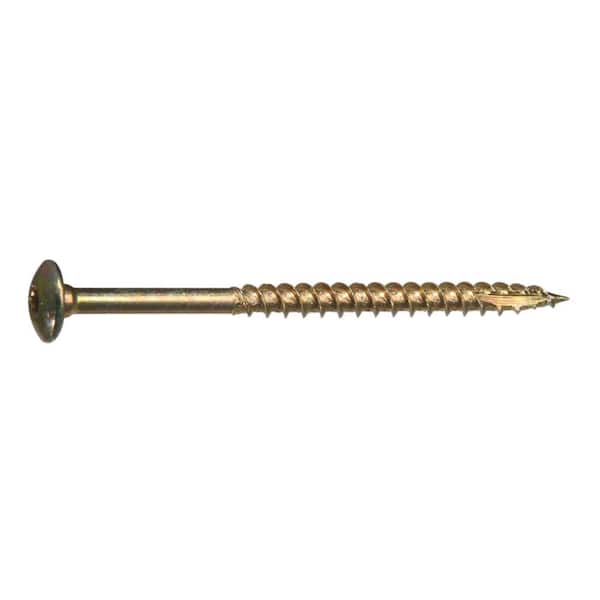 Power Pro PP 5/16 in. x 4 in. Ceramic-Coated Steel Round-Head Star Outdoor Wood Screws (100-Pack)