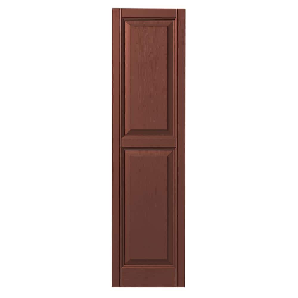 12 in. x 67 in. Raised Panel Polypropylene Shutters Pair in Red price history on PriceWatchPro