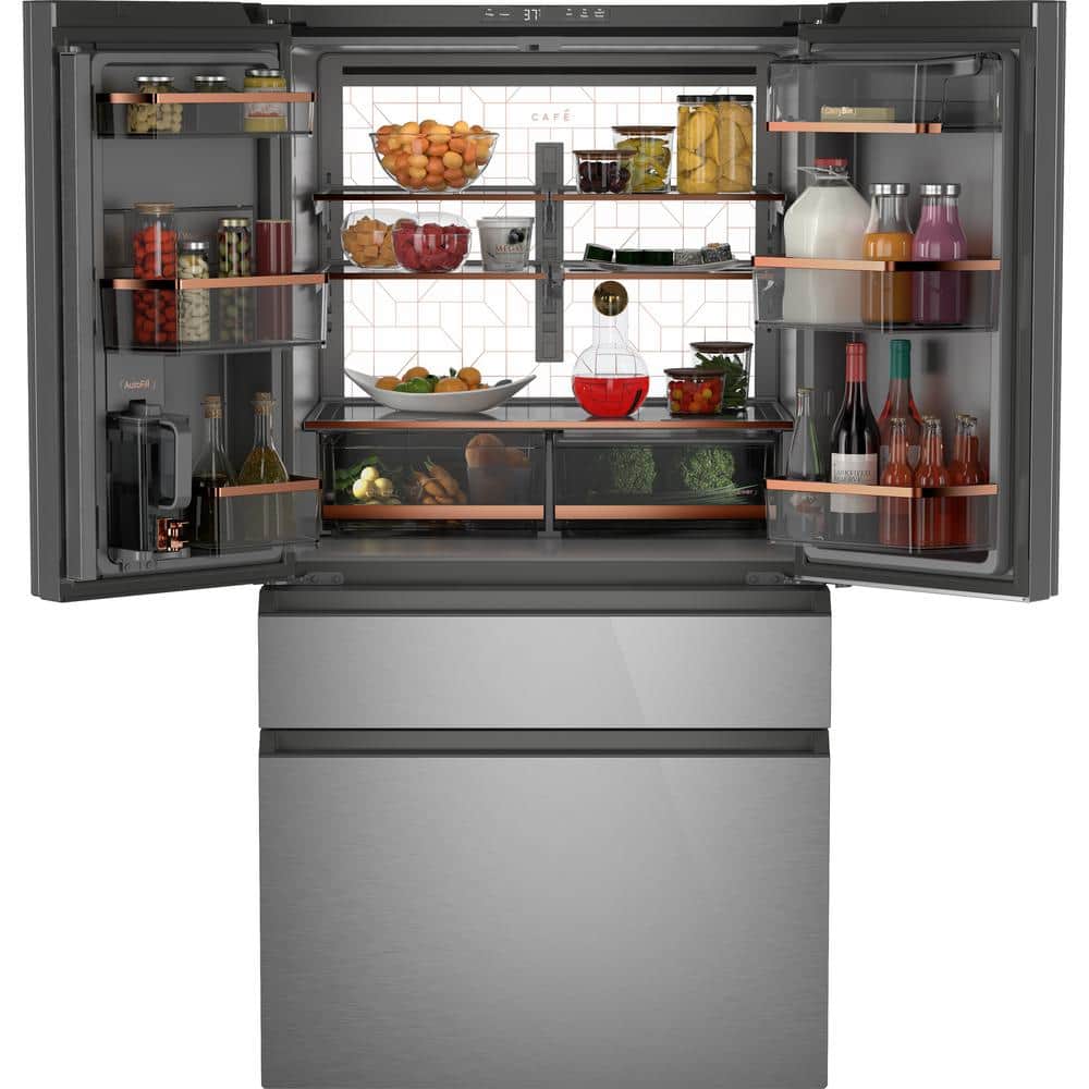 Platinum Glass 28.7 Cu. Ft. Smart French Door Refrigerator with Ice Maker