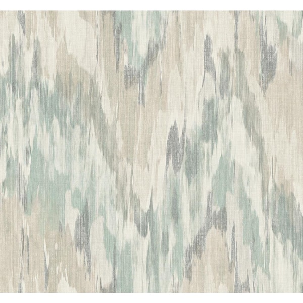60.75 sq. ft. Shoreline Bowdon Watercolor String cloth Paper Unpasted Wallpaper Roll