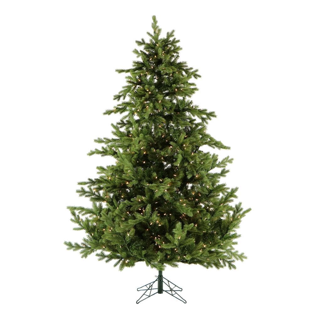 9.0-ft. Pre-Lit Foxtail Pine Green Artificial Christmas Tree, Clear Smart L