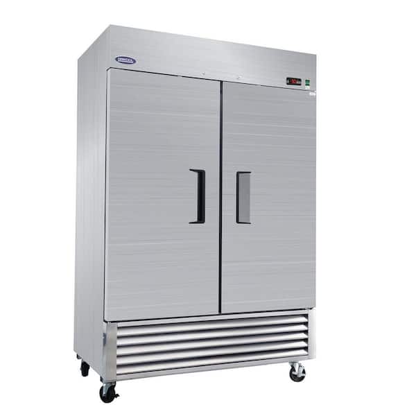 54 in. 49 cu. ft. Auto/Cycle Defrost Commercial Reach-In Upright Freezer in Stainless Steel with 2-Solid Door
