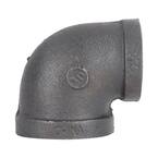 1-1/4 in. x 1 in. Black Iron 90° FPT x FPT Reducing Elbow