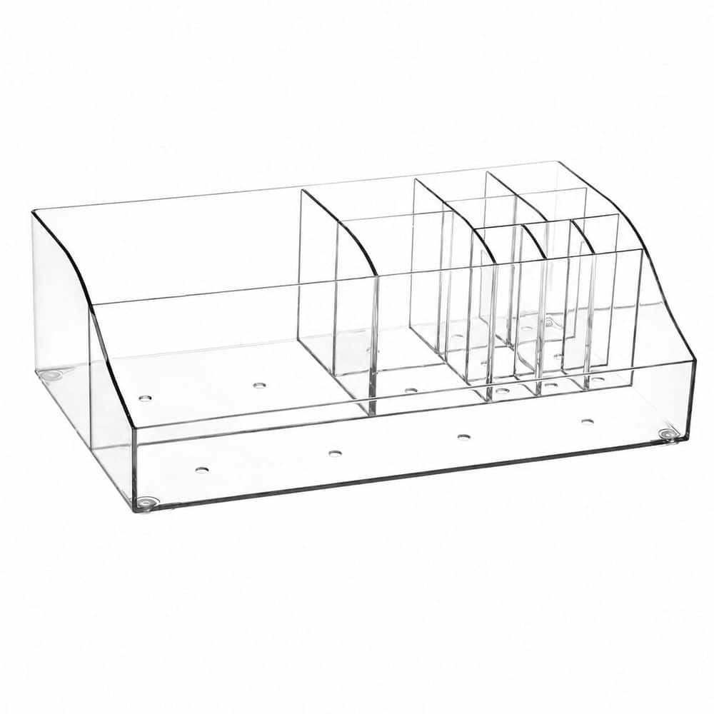 5-Piece Clear Bathroom Countertop Organizer Set with 1 Divided Tray and 4 Clear Storage Jars price history on PriceWatchPro