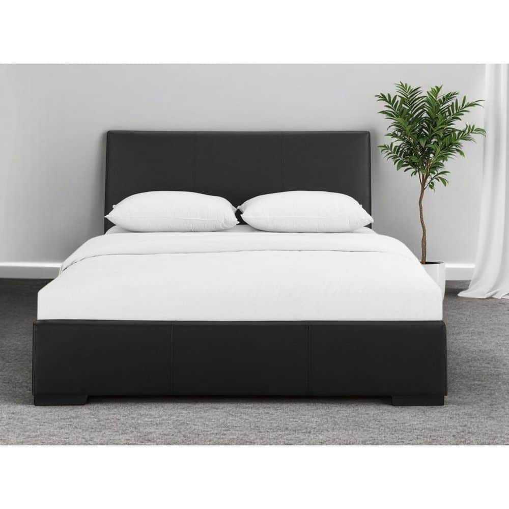 Gray Wood Frame King Panel Bed