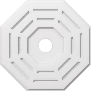 1 in. P X 8 in. C X 20 in. OD X 3 in. ID Westin Architectural Grade PVC Contemporary Ceiling Medallion