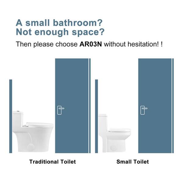 Hanikes Round Bidet Toilet Combo Dual Flush 1.1/1.6 GPF in