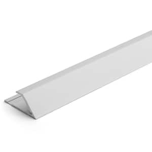 Aluminum Reducer Floor Transition Strip, Satin Silver, 8mm 1 in. x 84 in.