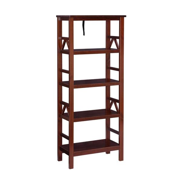 Linon Home Decor Titian Antique Tobacco Open Bookcase