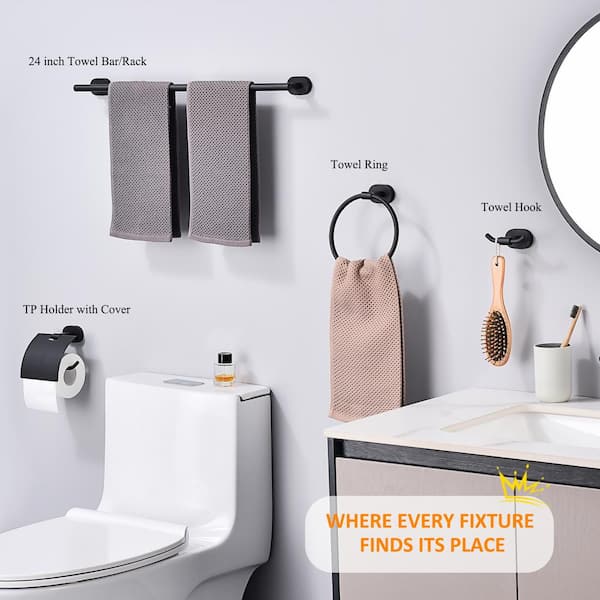 ruiling Wall Mounted -Piece Bath Hardware Set with Towel Bar - Main Image