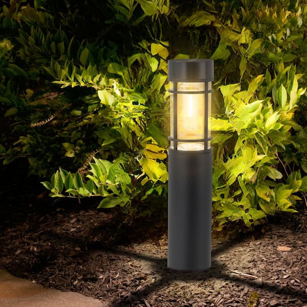 C Cattleya Black Solar LED Weather Resistant Outdoor Path Lights
