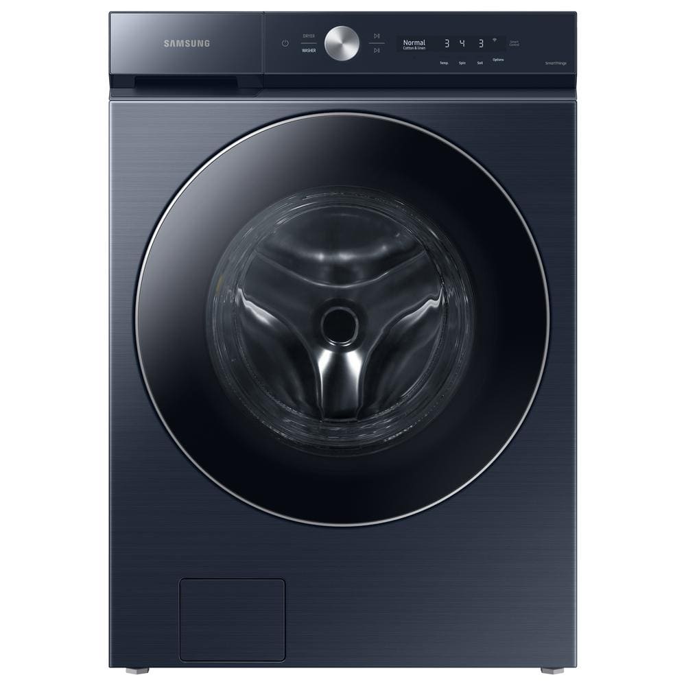 Samsung Bespoke 5.3 cu. ft. Ultra-Capacity Smart Front Load Washer in Brushed Navy with AI OptiWash and Auto Dispense
