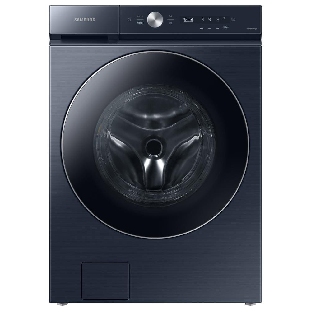 Bespoke 5.3 cu. ft. Ultra-Capacity Smart Front Load Washer in Brushed Navy with AI OptiWash and Auto Dispense