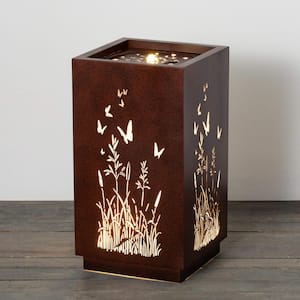 21.75 in. Pierced Copper Square Spitter Fountain