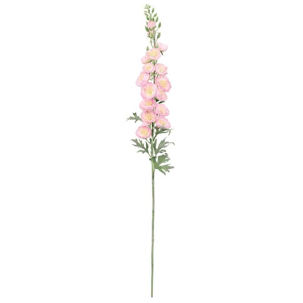 36 in. Pink Artificial Hybird Delphinium Flower Stem Spray (Set of 2)