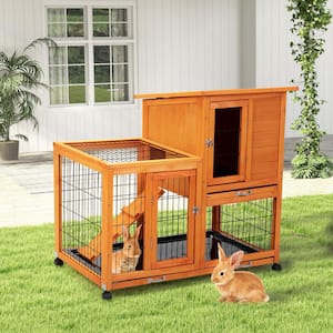 Premium Medium Rabbit Hutch 01515 The Home Depot