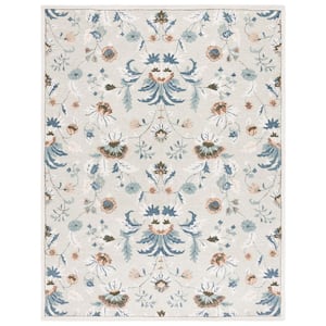 SAFAVIEH Blossom 3 ft. x 8 ft. Sage/Blue Floral Abstract Runner Rug ...