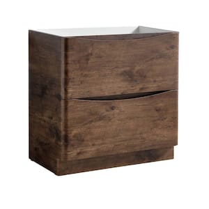 Tuscany 32 in. Modern Bath Vanity Cabinet Only in Rosewood