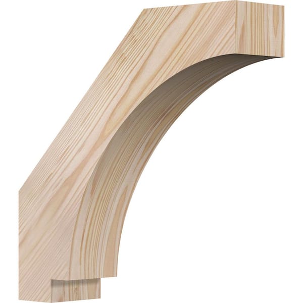 Ekena Millwork 3 1/2"W x 14"D x 14"H Imperial Smooth Knee Brace, Douglas Fir