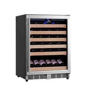 Single Zone 23.42 in. 46-Bottle Convertible Stainless Steel Wine Cooler