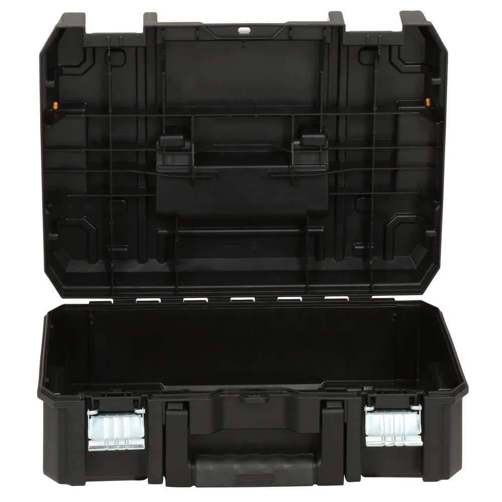 Black 13" Heavy-Duty Plastic Stackable Tool Box