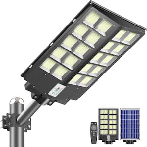 350-Watt Equivalent 320000 Lumens 240 Degree Black Motion Sensing Dusk to Dawn Integrated LED Parking Lot Area Light