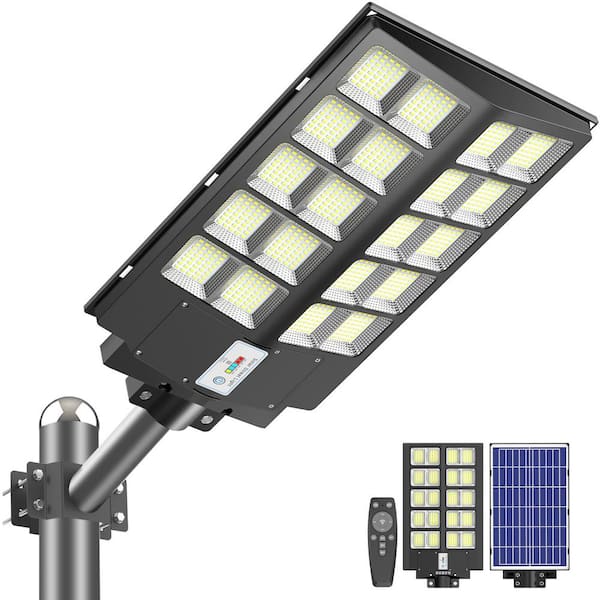 JAZAVA 350-Watt Equivalent 320000 Lumens 240 Degree Black Motion Sensing Dusk to Dawn Integrated LED Parking Lot Area Light
