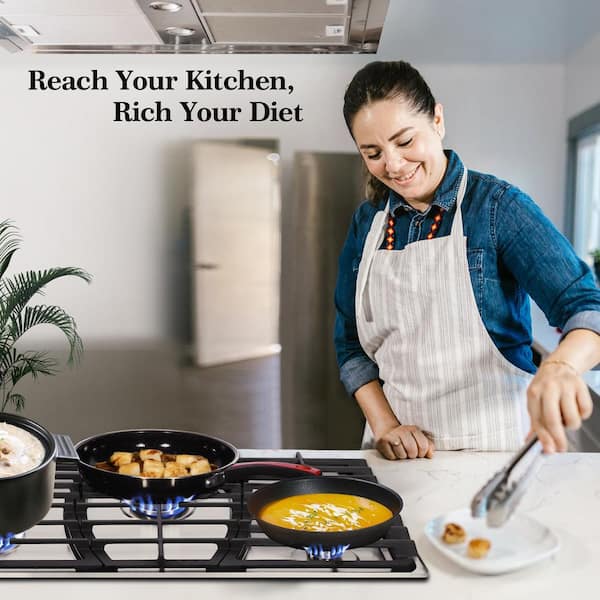 30 in. Built-in Gas Cooktop in Stainless Steel with 5 Burners and Timer including Power Burners