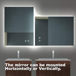 36 in. W x 28 in. H Rectangular Led Frameless Wall Mount Backlit Bathroom Vanity Mirror, High Lumen/Waterproof Anti-Fog