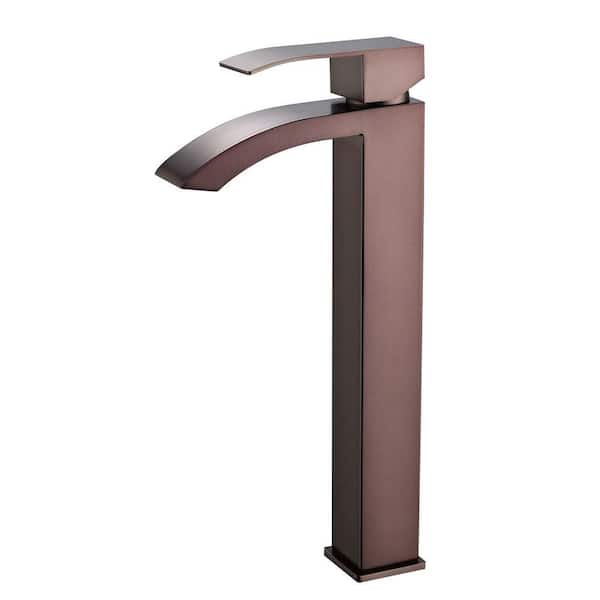 GIVING TREE 13.11 in. Single Handle Single Hole Bathroom Faucet Included Valve Supply Lines in Matte Black