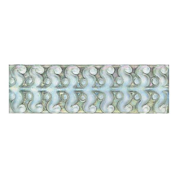 Daltile Cristallo Glass Aquamarine 3 in. x 8 in. Perennial Glass Accent Wall Tile