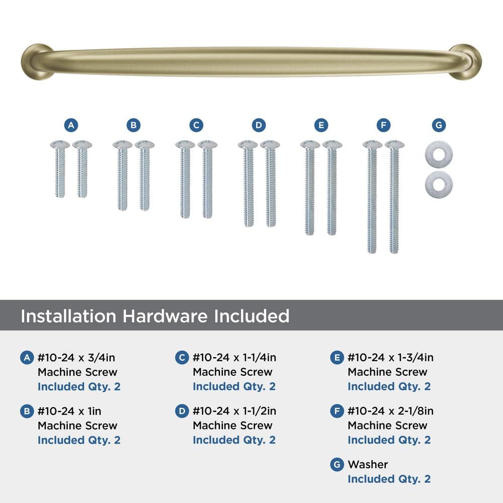 Golden Champagne 12-inch Polished Appliance Pull with Mounting Hardware