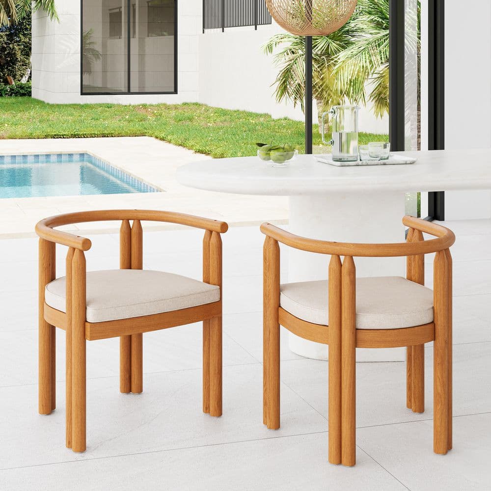 CHRISTOPHER KNIGHT HOME Calden Modern Teak Finish Solid Wood Outdoor ...