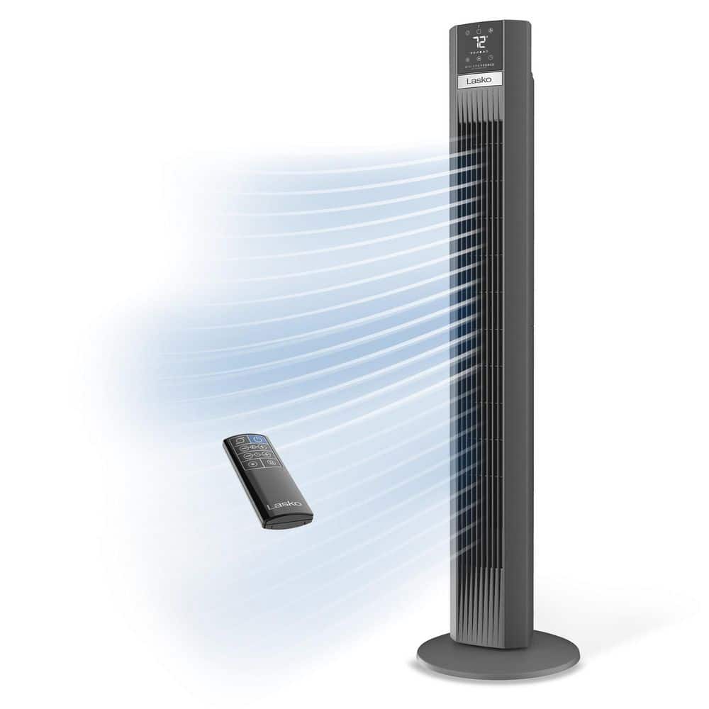 48 in. 12 Speed Tower Fan in Gray with DC Motor, Whisper Quiet, 4 Fan Modes, 24-Hour Timer, Remote Control, 12 in. Dia price history on PriceWatchPro