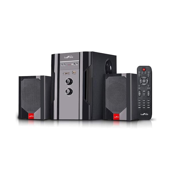BEFREE SOUND 2.1 Channel Surround Sound Bluetooth Speaker System in Black