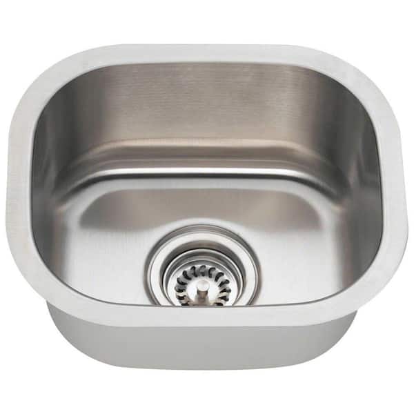 Polaris Sinks Stainless Steel 15 in. Undermount Bar Sink