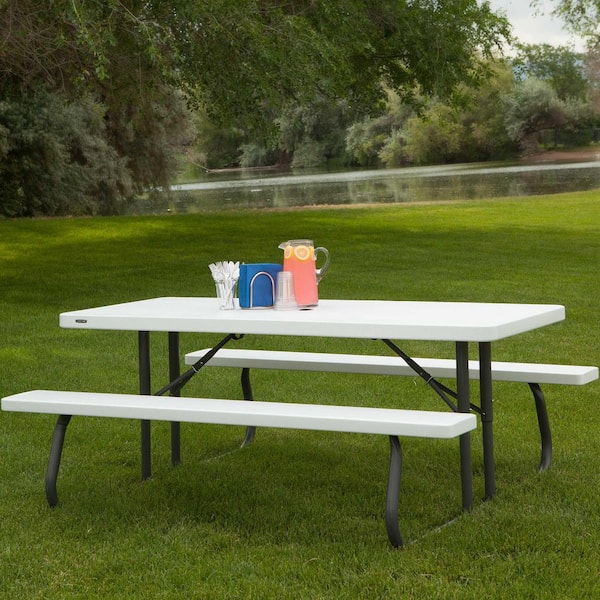 Lifetime 57 in. x 72 in. Folding Picnic Table 80215 - The Home Depot