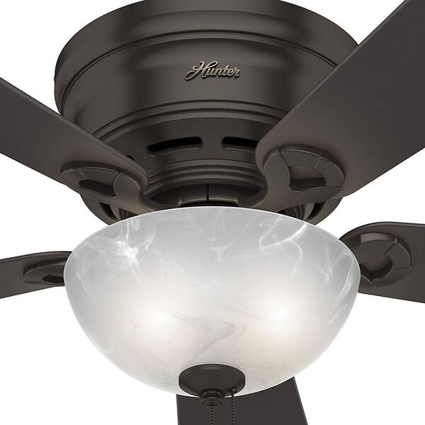 Hunter Haskell 42 in. Low Profile Indoor Premier Bronze Ceiling 