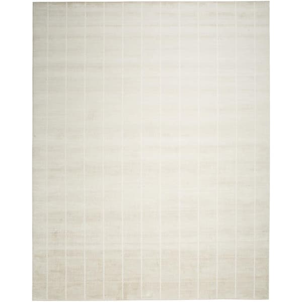 Nourison Serenity Home Ivory 5 ft. x 7 ft. Linear Contemporary Area Rug