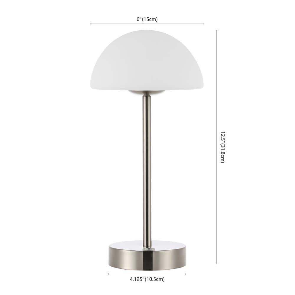 Xavier 12.5" Nickel Polished Cordless LED Buffet Lamp