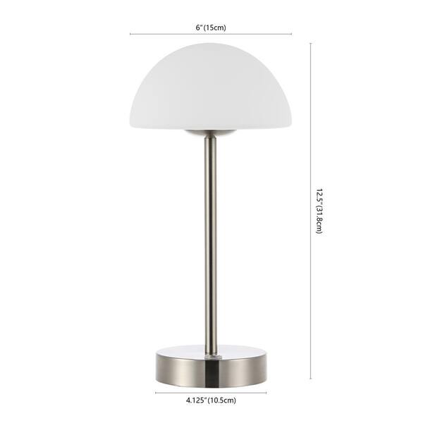 JONATHAN Y Xavier 12.5 in. Nickel/White Modern Minimalist