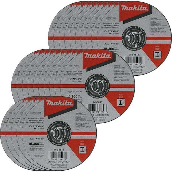 4 in. x .100 in. x 5/8 in. Metal Cut-Off Wheel (25-Pack)