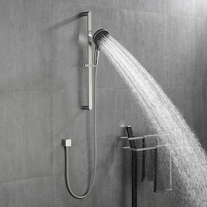 3-Spray Patterns 1.75 GPM 5.12 in. Wall Mounted Handheld Shower Head in Brushed Nickel