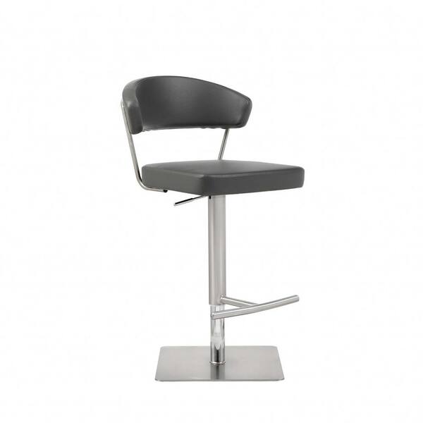 Bar Stool With Faux Leather Seat 370621, Extra Tall Bar Stools With Backs