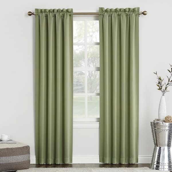 Sun Zero Gavin Energy Saving Sage Green Polyester 40 in. W x 84 in. L ...