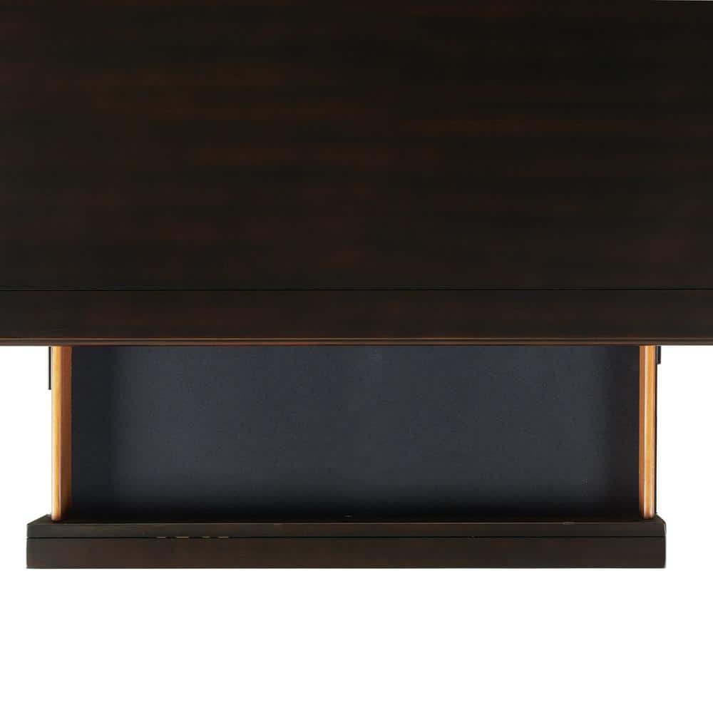 Brooks Black Poplar 3-Drawer Nightstand with USB Ports