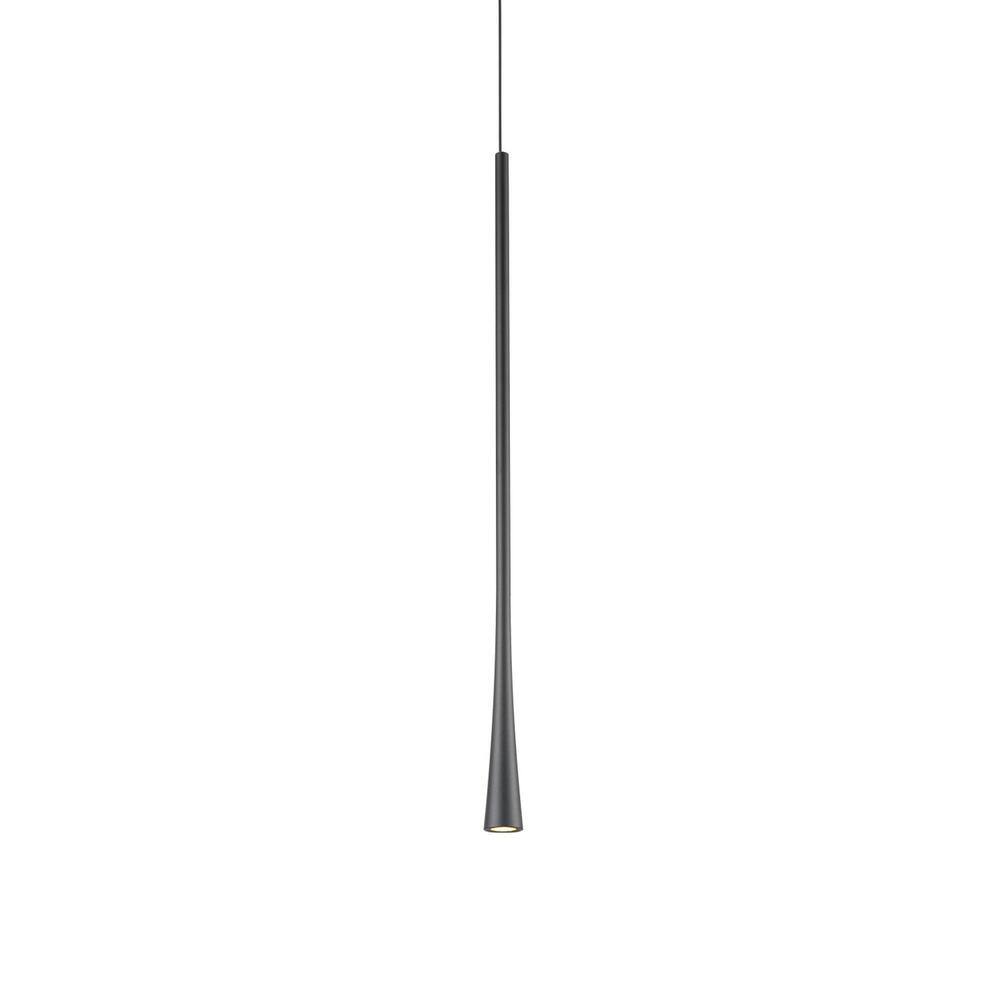 Slim Black Aluminum LED Pendant Light
